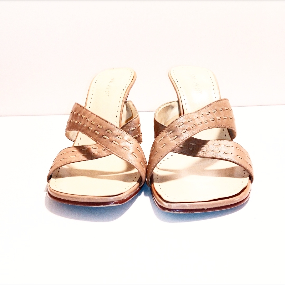 Nine West Cumberlando Leather Slide Heels - Picture 2 of 7